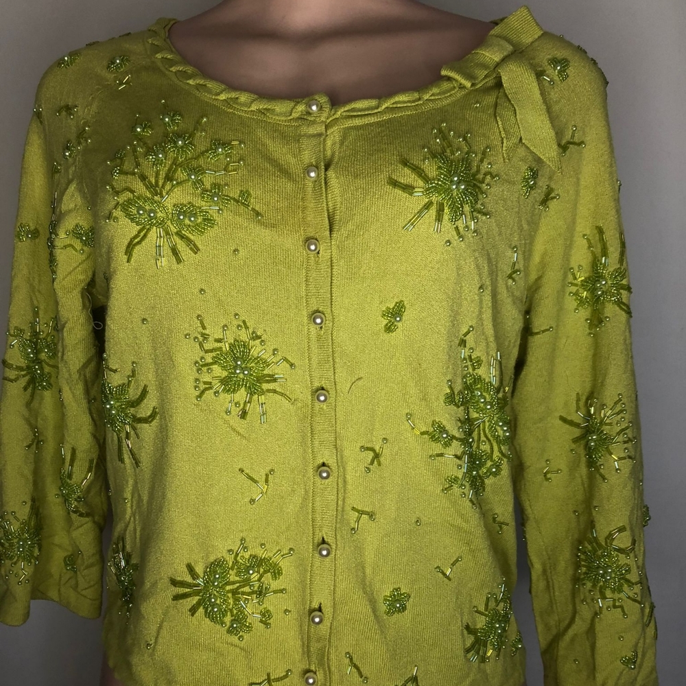 Lime green Cynthia Steffe cardigan